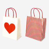 GIFT BAGS HEARTS 15 X 18 CM 2 PCS