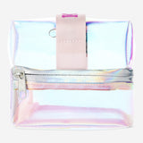 TOILETRY BAG LARGE IRIDISCENT TPU W PRINT ON HANDLE