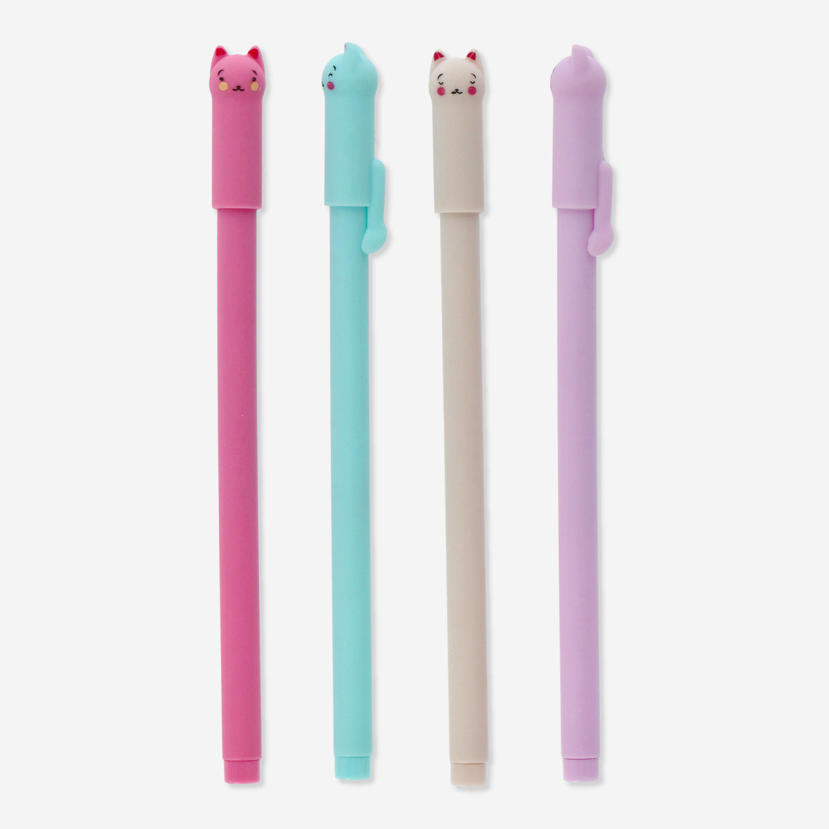 PENS GEL GLITTER W. EARS 4 PCS
