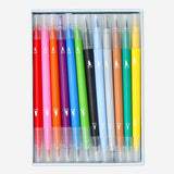 DUAL TIP FINELINER/BRUSH PEN IN BOX 12 PCS