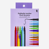 DUAL TIP FINELINER/BRUSH PEN IN BOX 12 PCS