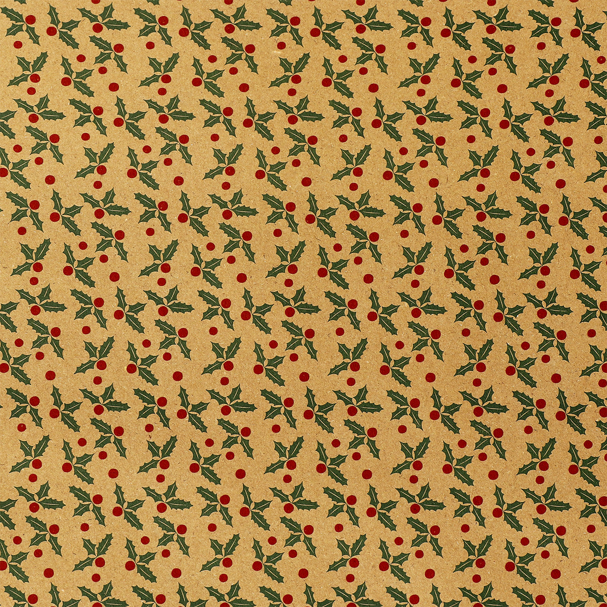 WRAPPING PAPER GIANT CRAFT WITH CHRISTMAS HOLLY 1000 X 70 CM