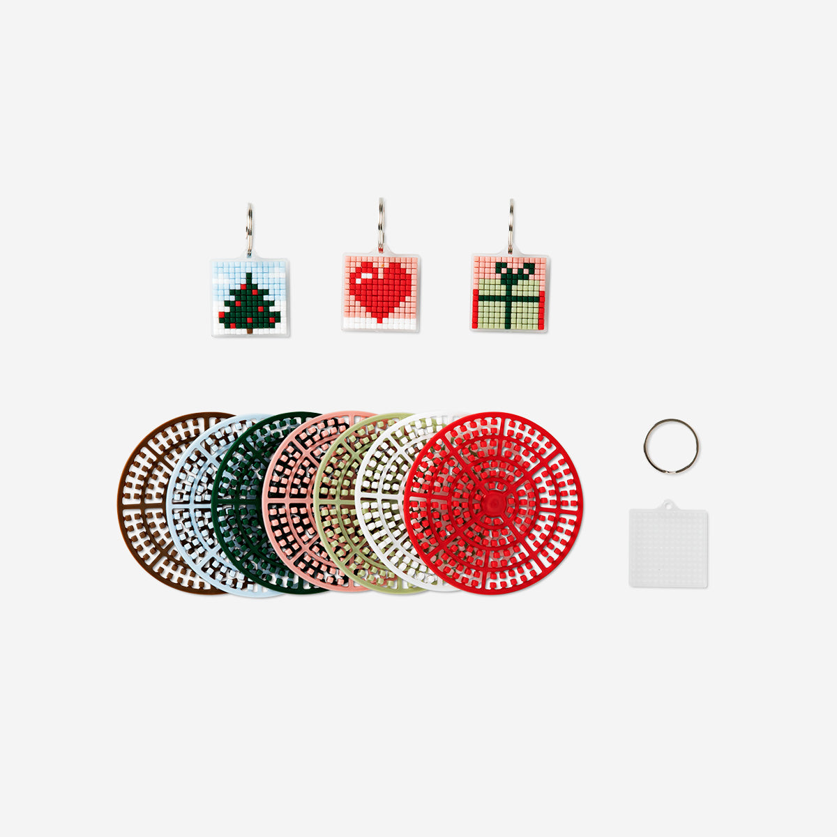 DIY KEYRING BEADS PIXEL XMAS 3PCS