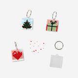 DIY KEYRING BEADS PIXEL XMAS 3PCS