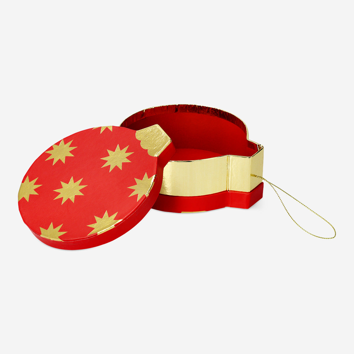 GIFT BOX BAUBLE W STRING