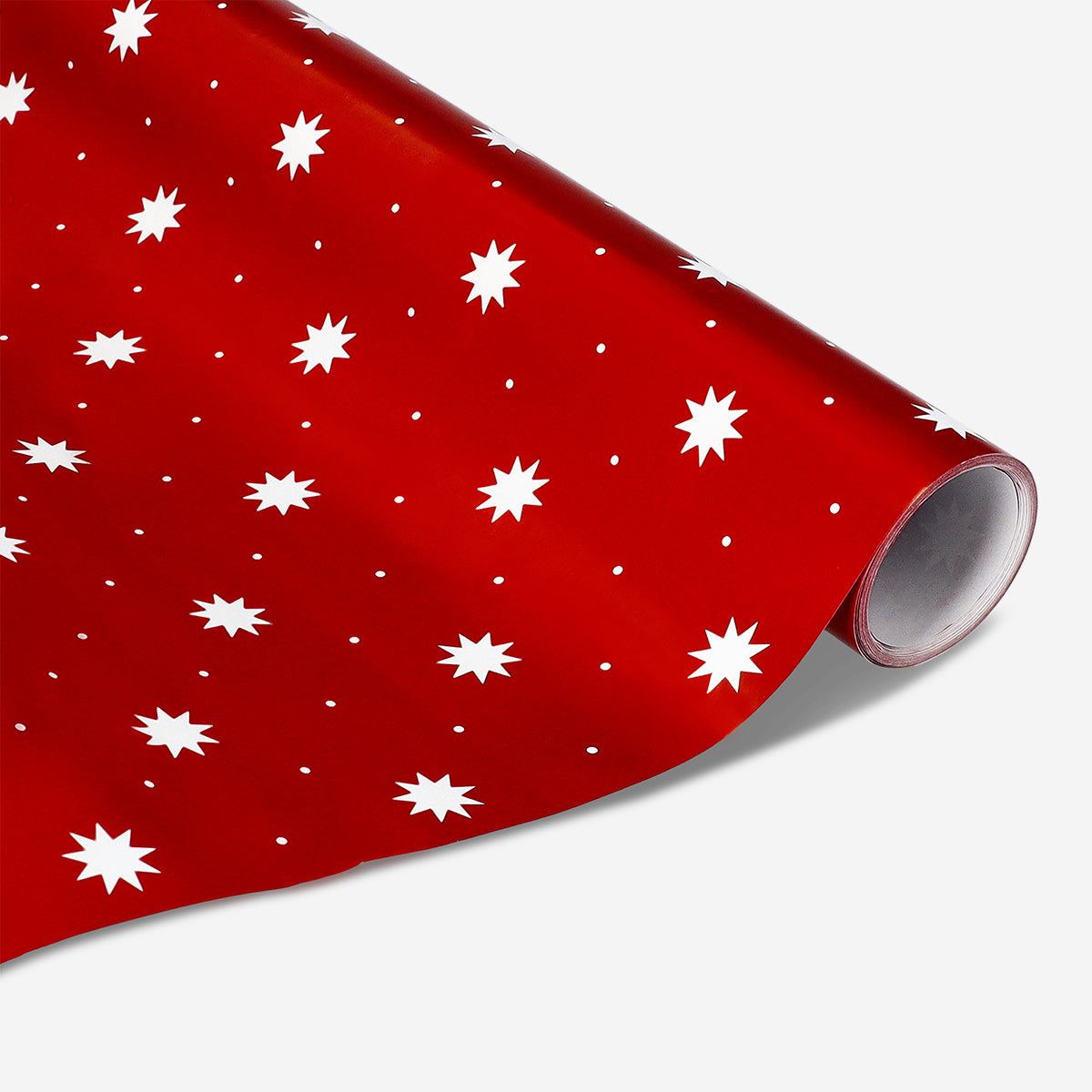 WRAPPING PAPER RED STAR PRINT 400 X 70 CM