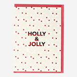 Holly Jolly Çiçekli Yılbaşı Kartpostalı Seti