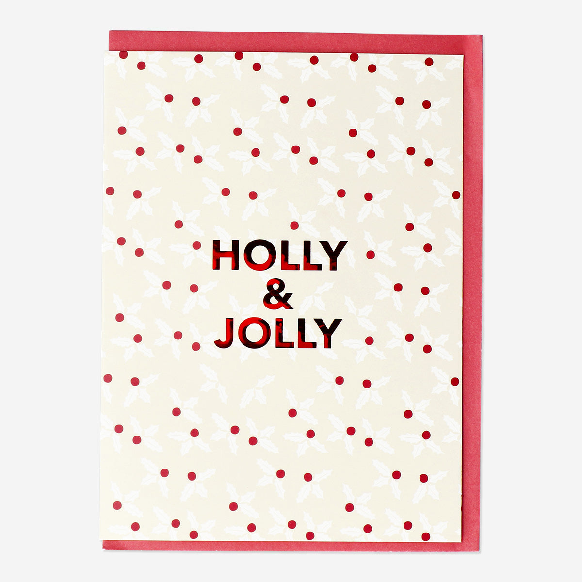 Holly Jolly Çiçekli Yılbaşı Kartpostalı Seti
