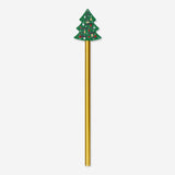PENCIL W. GOLD W. CHRISTMAS TREE WOOD