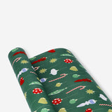 WRAPPING PAPER CRAFT ORNAMENTS AND CANDYCANES 400 x 70 CM