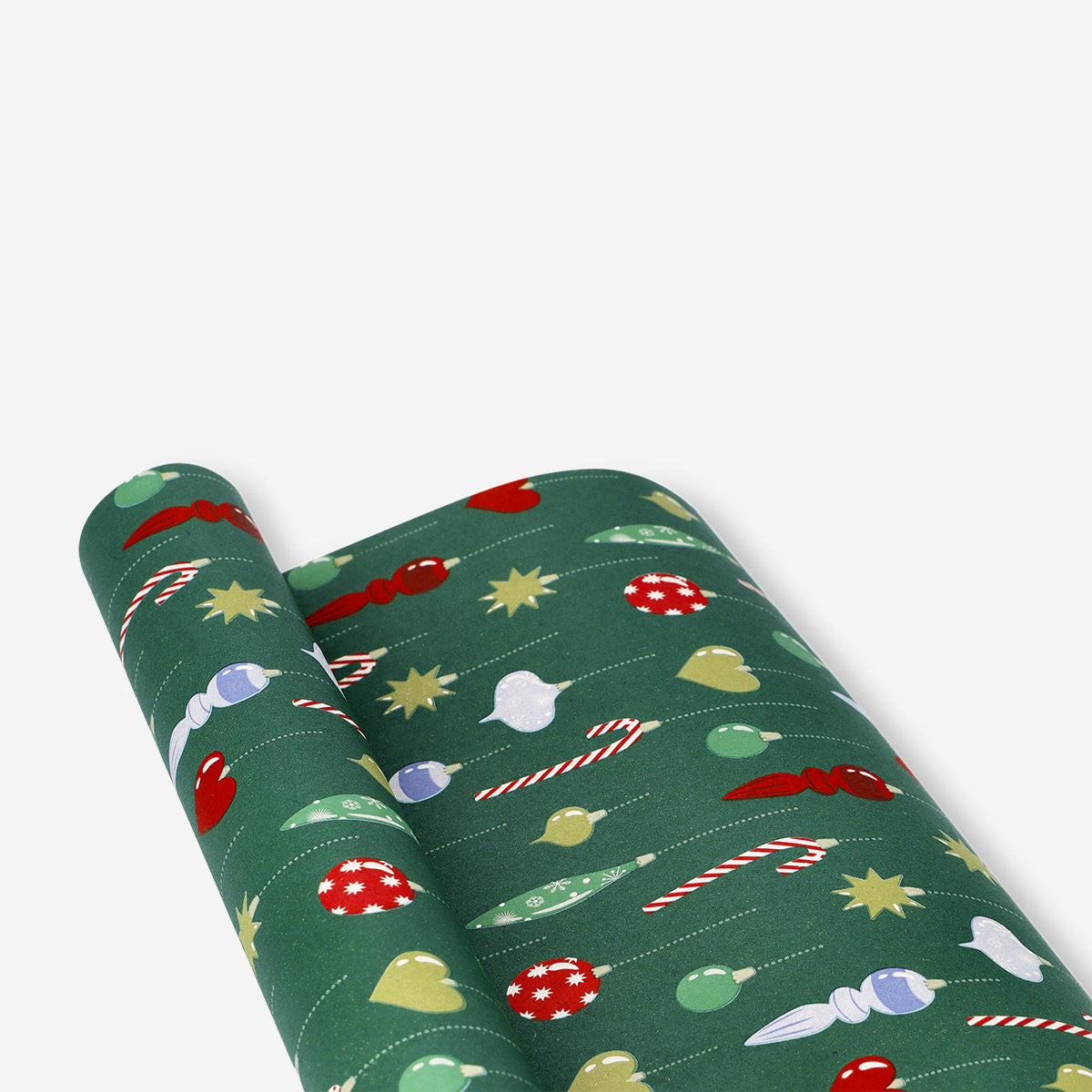 WRAPPING PAPER CRAFT ORNAMENTS AND CANDYCANES 400 x 70 CM