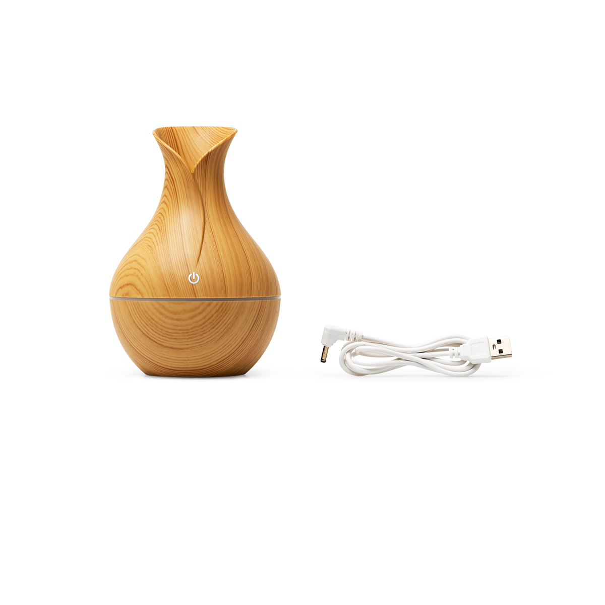 USB'li Ahşap Görünümlü Işıklı Nemlendirici