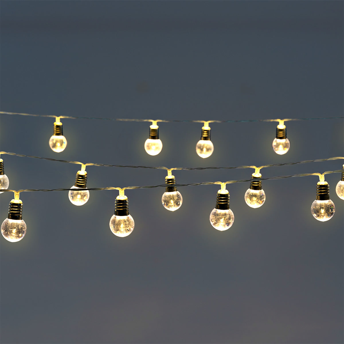 LIGHT CHAIN W. TIMER L: 390 CM OUTDOOR 25 LED BULBS CLEAR | Flying ...