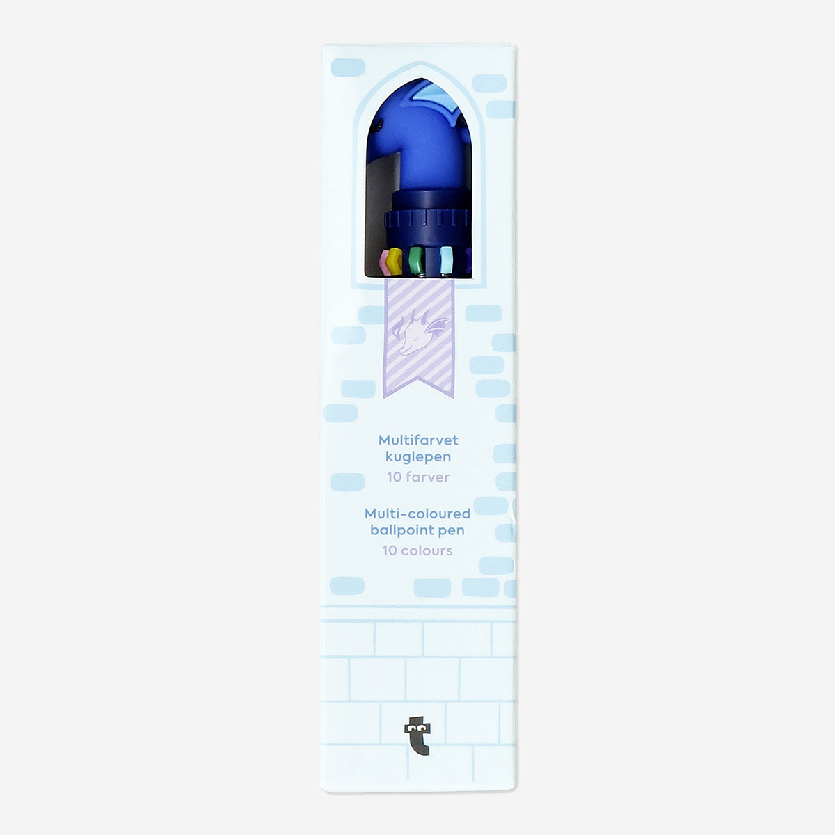 PEN PUSH W. 10 COLORS BLUE DRAGON