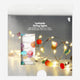 LIGHT CHAIN WIRE W. TIMER 50 LED MULTICOLORED SEQUIN