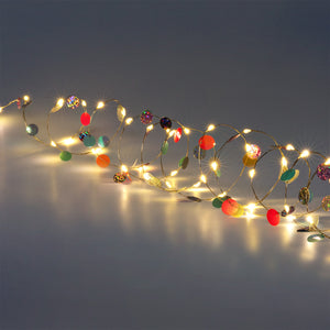 LIGHT CHAIN WIRE W. TIMER 50 LED MULTICOLORED SEQUIN