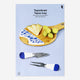 TAPAS SET BAMBOO AND CERAMIC 2PCS TOOL FORK AND KNIFE