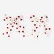 BOW CLIP DECORATION 2 PCS W. HEART DESIGN
