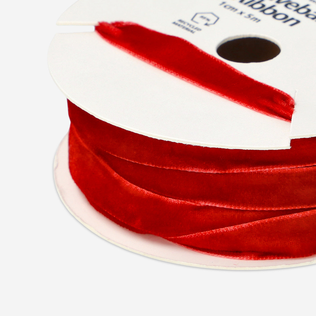 Red Rvelvet Ribbon RIBBON VELVET RED 1CMX5M | Flying Tiger Türkiye