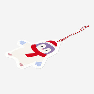 GIFT TAG PENGUIN AND SNOWMAN 4 PCS