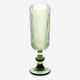 GLASS WINE LONG SHAPE COLORED GLASS GREEN