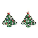 EARRINGS GREEN CHRISTMAS TREE