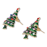 EARRINGS GREEN CHRISTMAS TREE