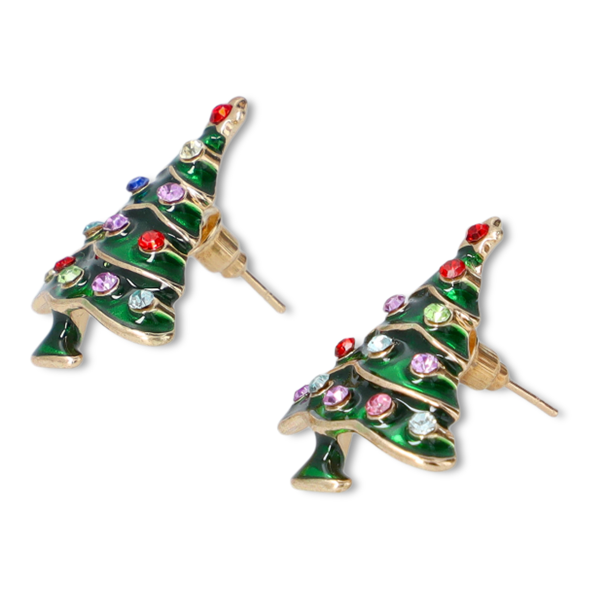 EARRINGS GREEN CHRISTMAS TREE