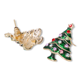 EARRINGS GREEN CHRISTMAS TREE