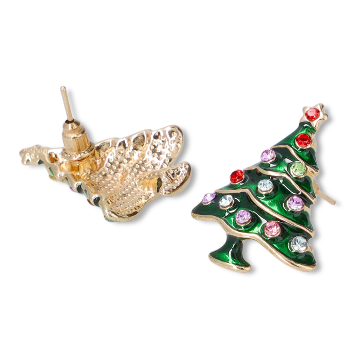 EARRINGS GREEN CHRISTMAS TREE