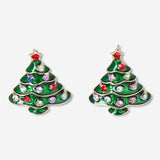 EARRINGS GREEN CHRISTMAS TREE
