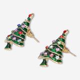 EARRINGS GREEN CHRISTMAS TREE
