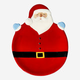PLATE ROUND SANTA SHAPE FULL SIZE W HEAD AND HANDS