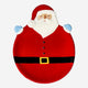 PLATE ROUND SANTA SHAPE FULL SIZE W HEAD AND HANDS