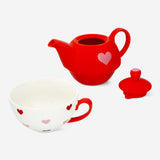 TEA FOR ONE MUG AND TEAPOT AS A SET  W XMAS PRINT