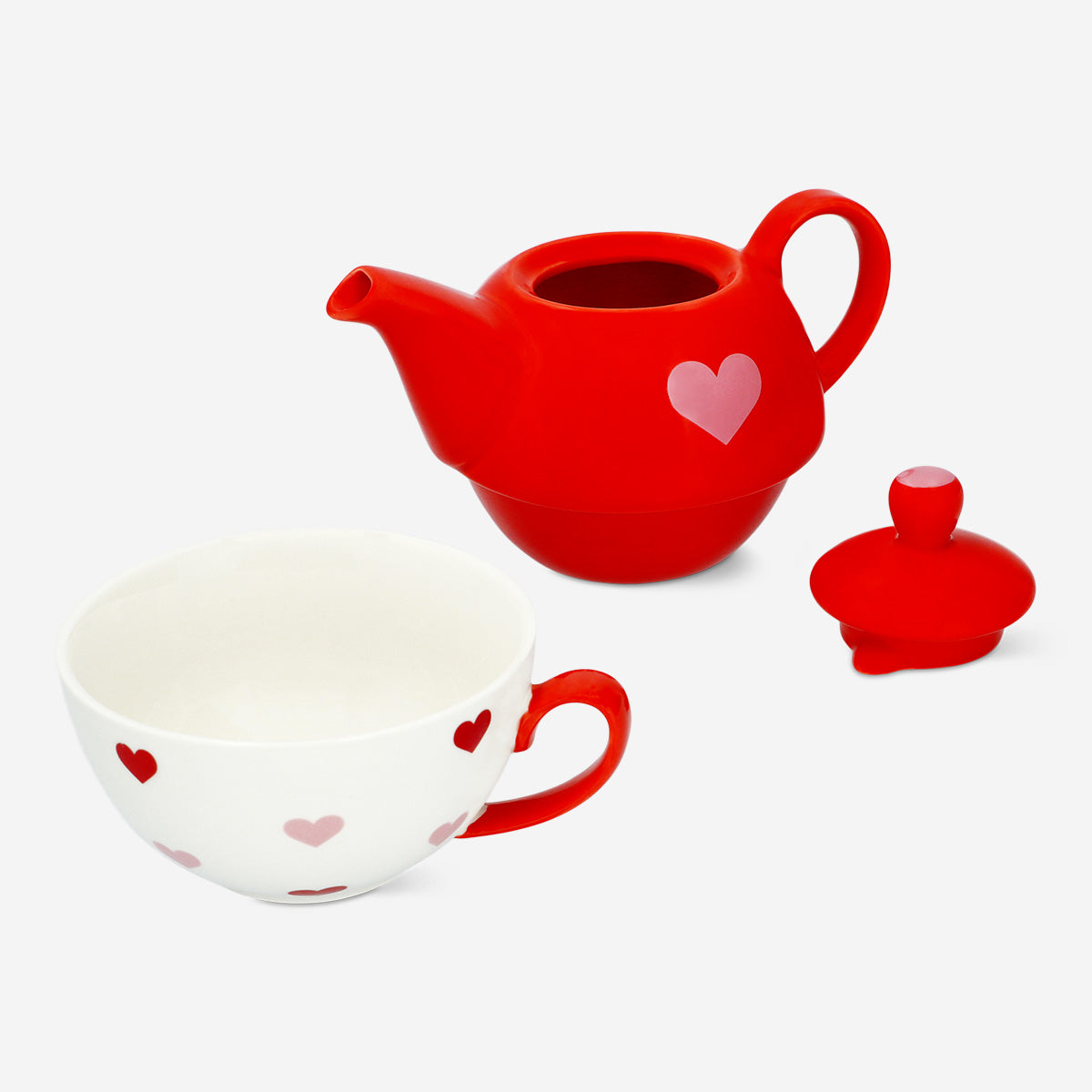 TEA FOR ONE MUG AND TEAPOT AS A SET  W XMAS PRINT
