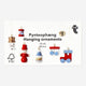 ORNAMENTS WOOD 18 PCS MULTI COLORS
