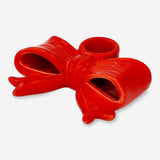 CANDLE HOLDER AS BOW RED