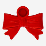 CANDLE HOLDER AS BOW RED