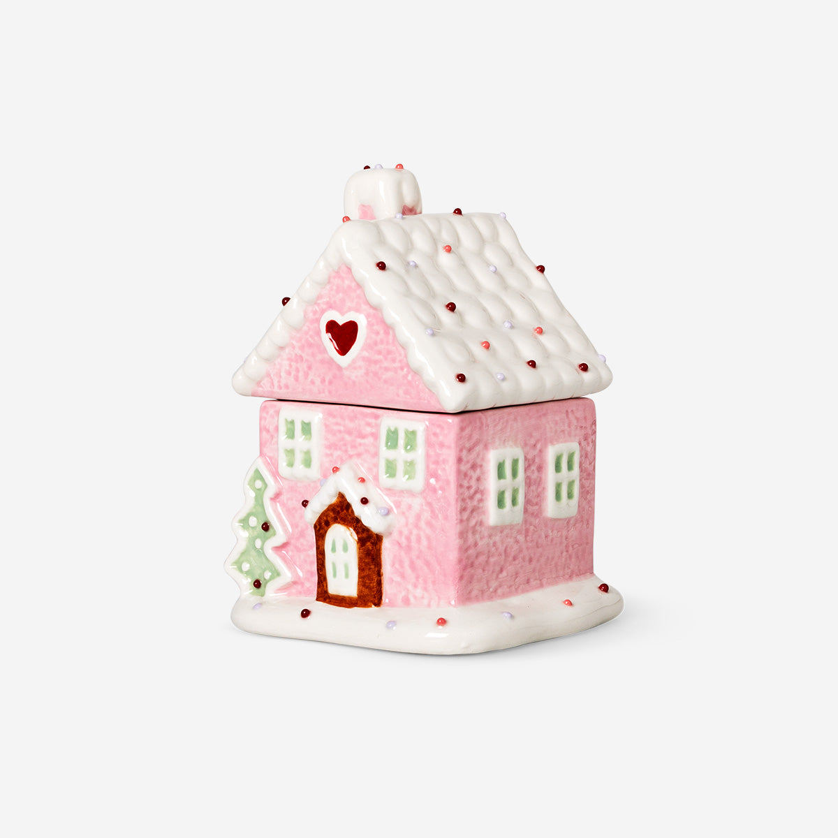 JAR GINGERBREAD HOUSE PINK