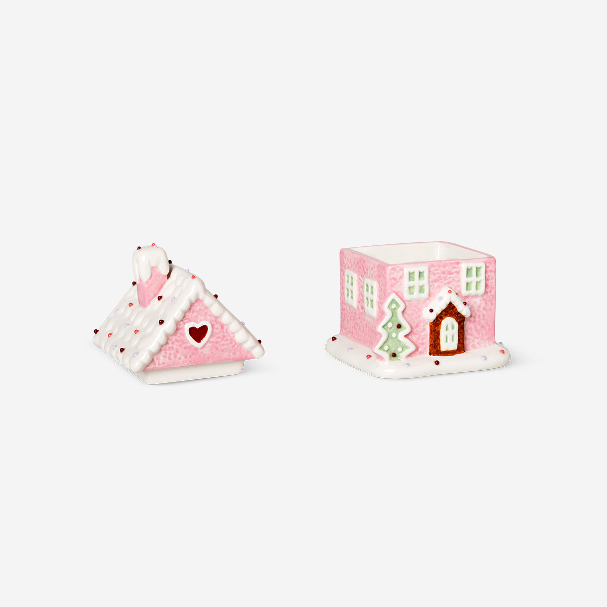 JAR GINGERBREAD HOUSE PINK