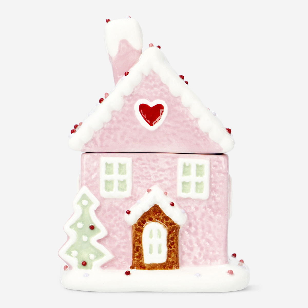JAR GINGERBREAD HOUSE PINK