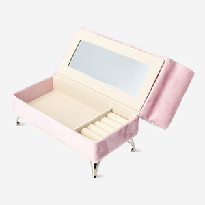 Pembe Kanepe Şeklinde Kadife Takı Kutusu