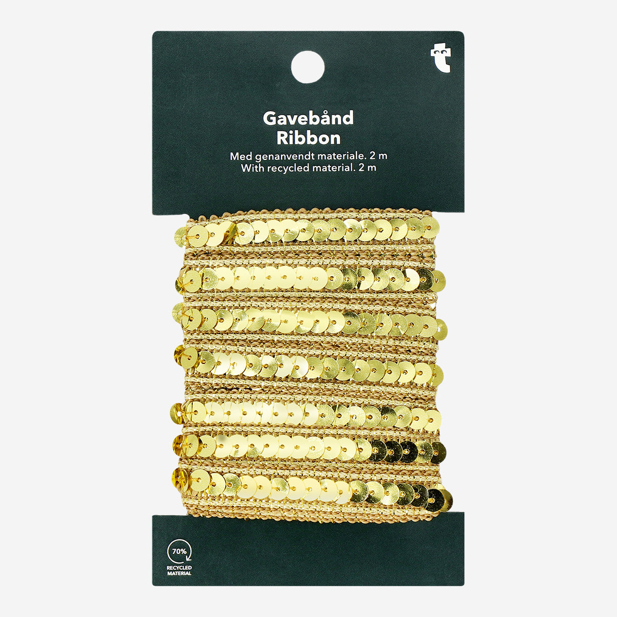 Flying Tiger Ribbon Spring RIBBON SEQUINS GOLD 2M | Flying Tiger Türkiye