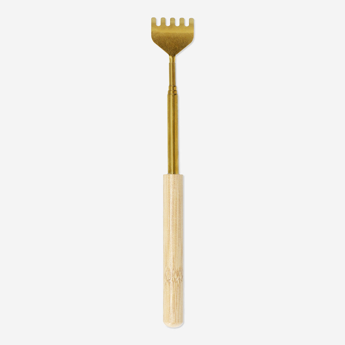 BACK SCRATCHER GOLD WITH WOODEN HANDLE