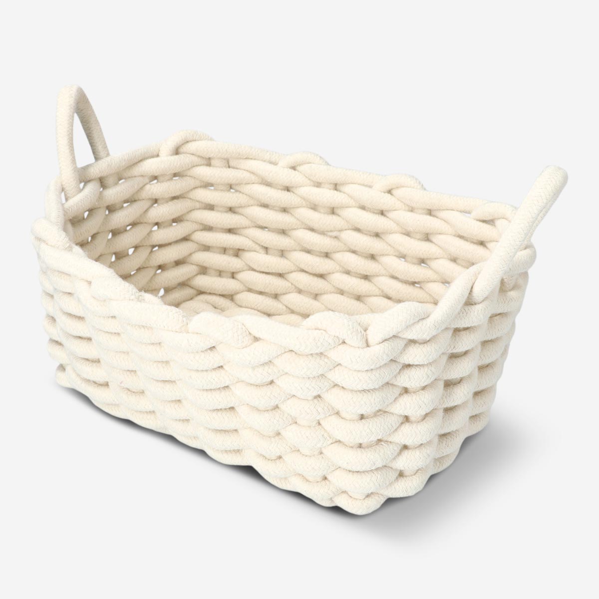 BASKET BRAIDED ROPE 25X13X15 CM