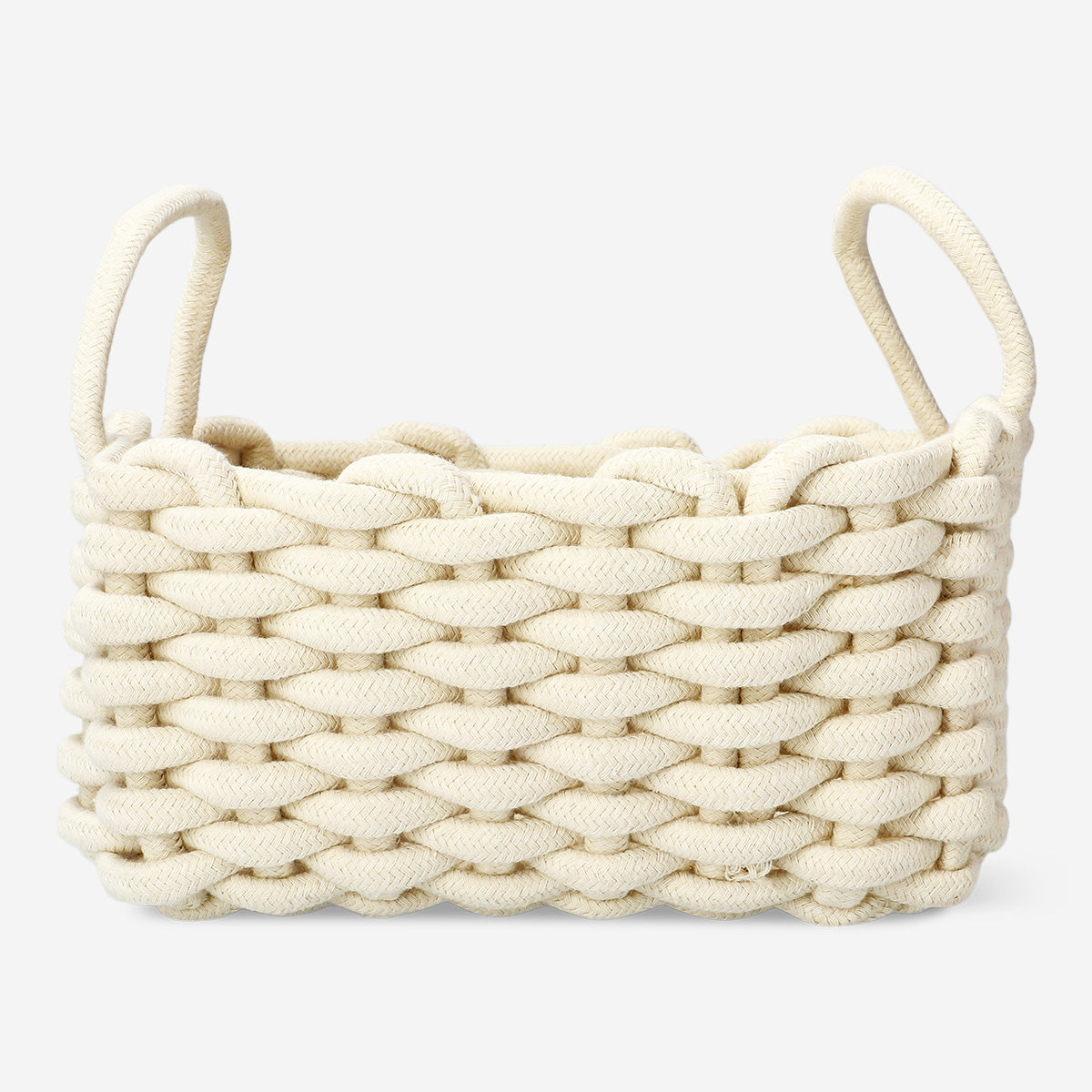 BASKET BRAIDED ROPE 25X13X15 CM