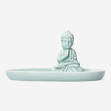 TRAY W. BUDDHA 15X5X7CM CERAMIC GREEN