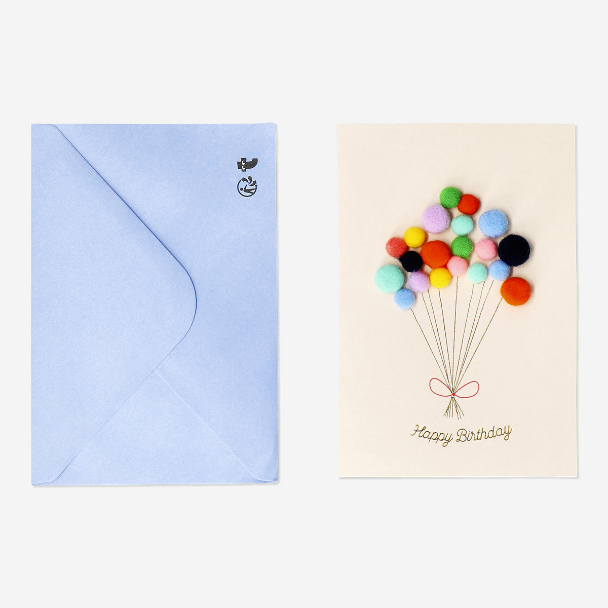 CARD W ENVELOPE BALLOON POMPOM