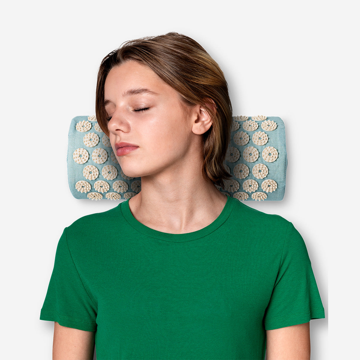 WELLNESS PILLOW W. SPIKES GREEN